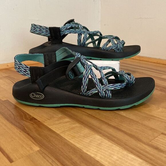 Chaco Blue & Green Women's ZX/2 Classic Sandals Size 9 - Picture 3 of 7